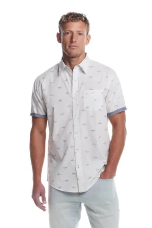 Weatherproof Vintage Cotton Poplin Button Up Shirt for Men in Southwest White | S2584244GK-SOUTHWEST WHITE