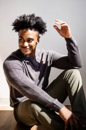 Weatherproof Vintage Raglan Sweater for Men in Pewter Heather | F2440118GK-PEWTERHEATHER
